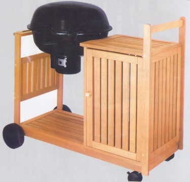 MEUBLE BARBECUE LUXE BOIS EXOTIQUE