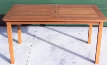 TABLE EN BOIS EXOTIQUE RECTANGULAIRE