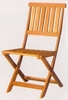 LOT DE 2 CHAISES PLIABLES EN BOIS EXOTIQUE